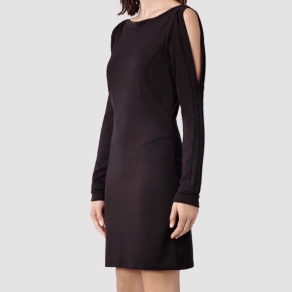All Saints Dresses & Skirts - All Saints Emelle Dress in Liquorice Dark Purple Bodycon Goth sz 4